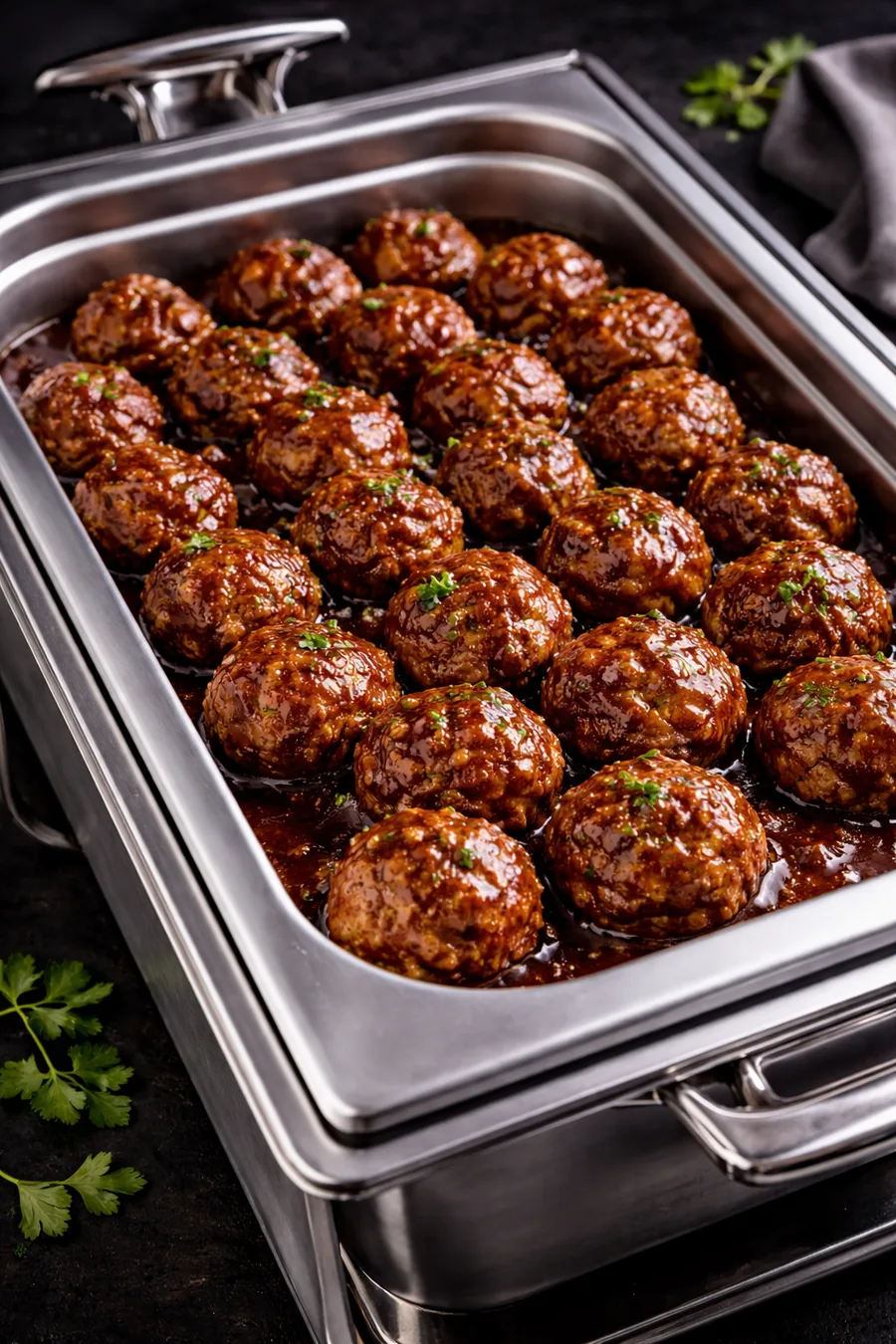 BBQ Daddy meatballs in sauce