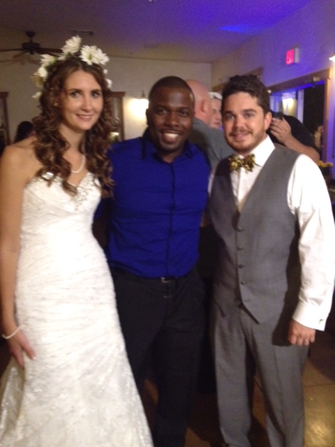 Chef Terry with wedding couple at Phoenix Metro reception