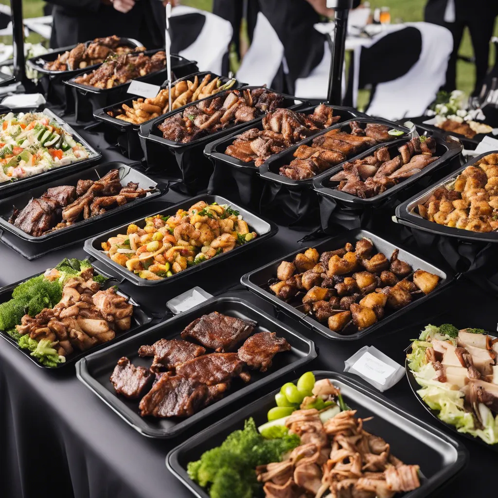 Premium steaks grilled live for a San Diego corporate steakhouse dinner