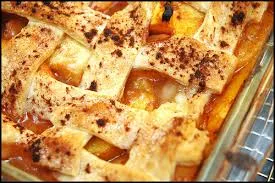 Homemade peach cobbler