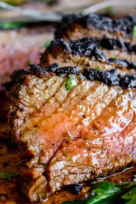Sliced wood-fired beef tri-tip