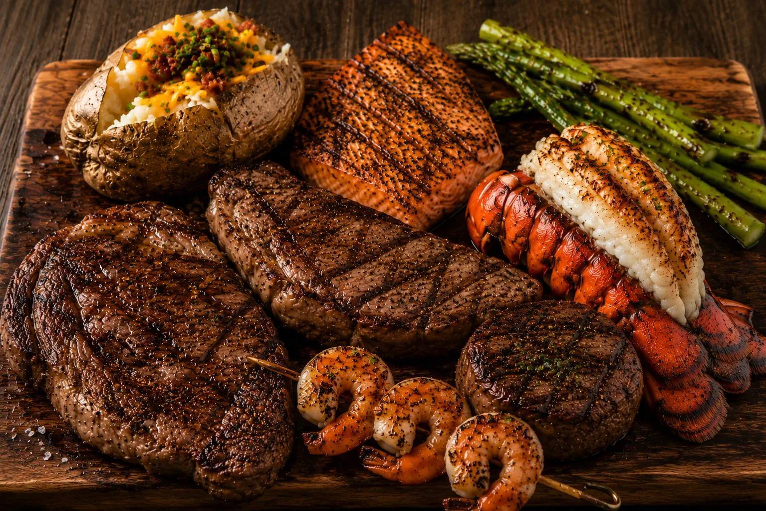 Charcoal-grilled ribeye from the Qfire Steakhouse Experience