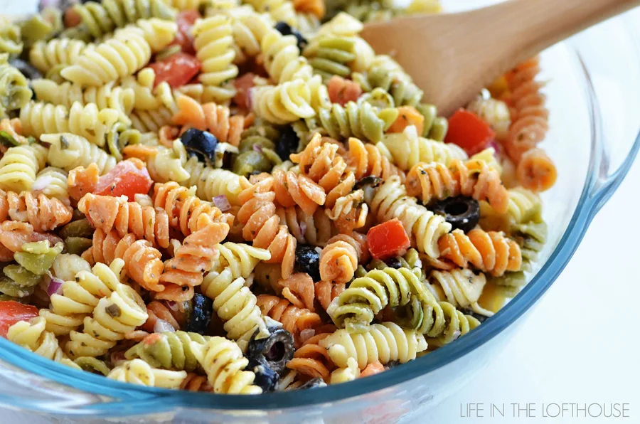 Chilled pasta salad