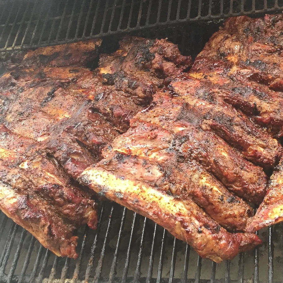 BBQ beef ribs glazed and smoked