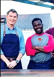 Chef Terry Matthews on Food Network with Bobby Flay — Qfire Catering, live-fire BBQ & steakhouse catering in Phoenix, Scottsdale & San Diego County