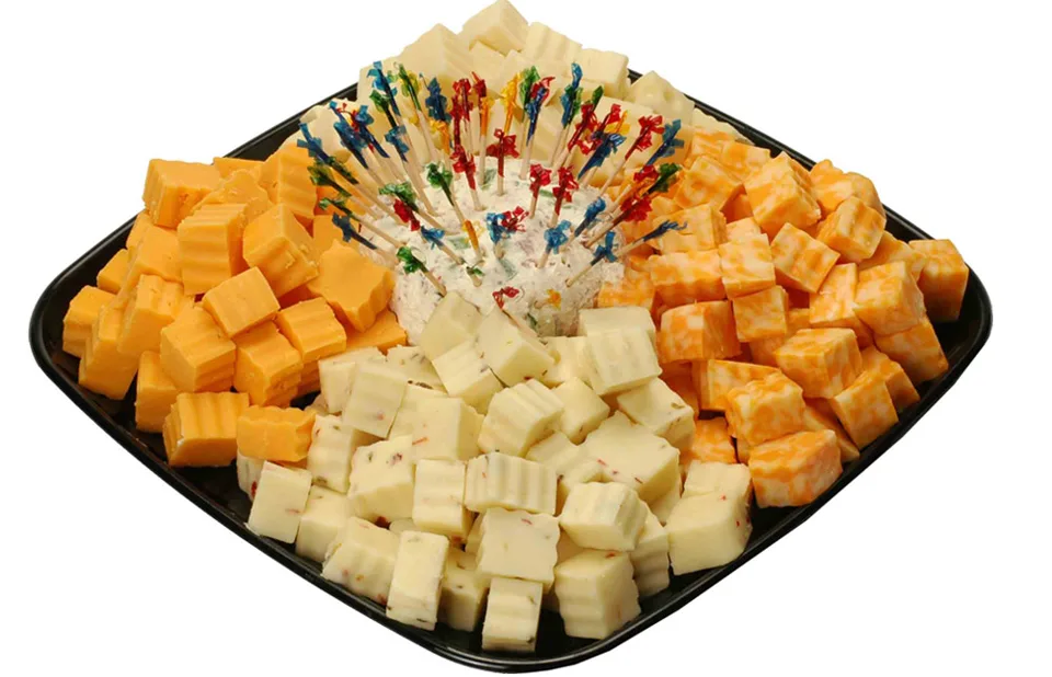 Assorted spiced cheese board