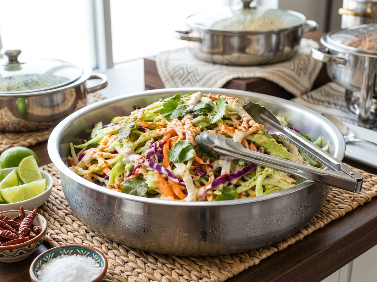 Chile-lime cabbage slaw with cilantro