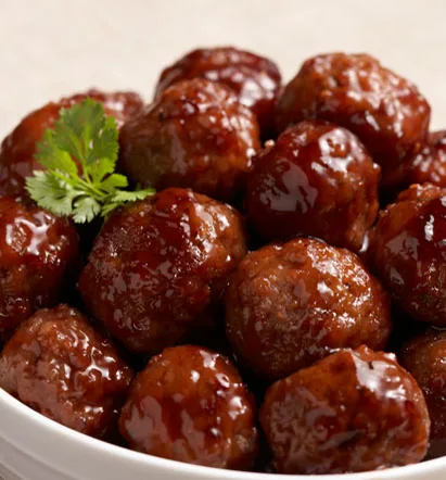 Holiday meatballs with cranberry reduction