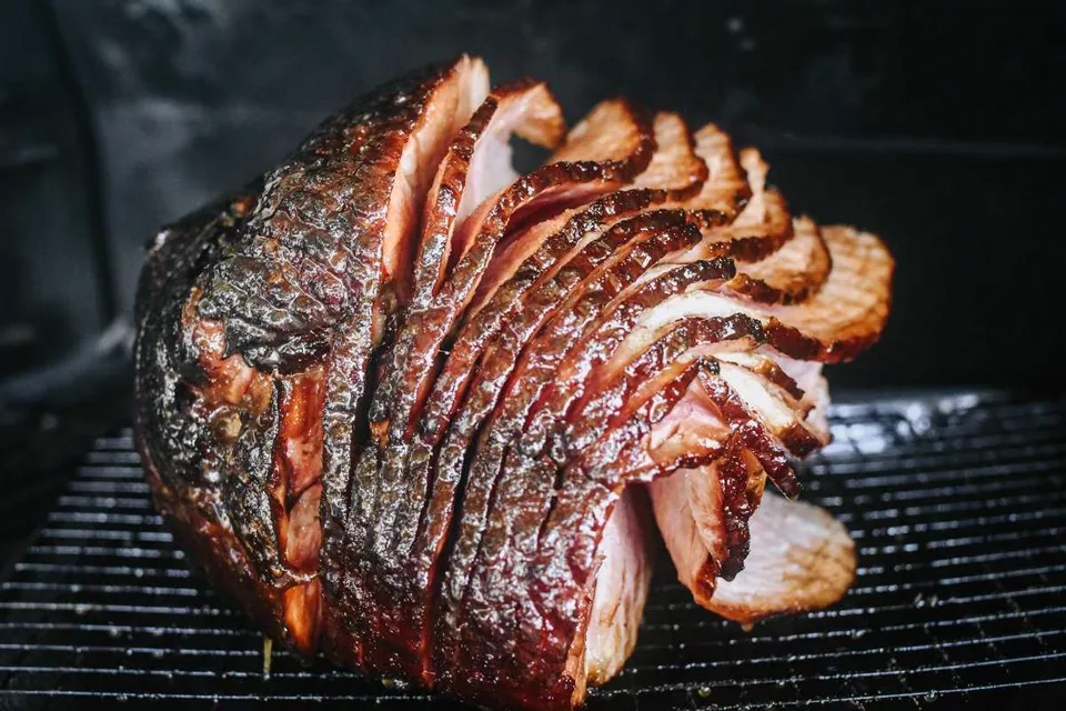 Smoked ham with honey butter glaze